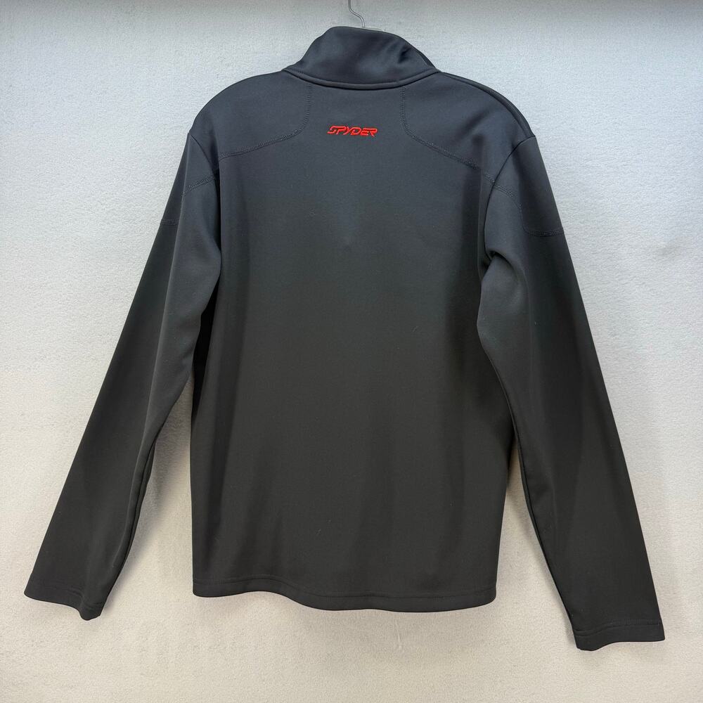 Spyder 1/4 Zip Pullover Men's S Black Red Lightweight Jacket High Collar - Picture 2 of 11